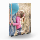 兄弟姉妹が付いている新生児の妊娠の写真 フォトブロック (左)