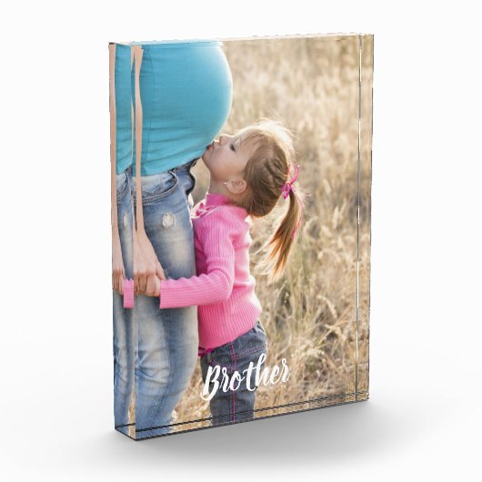 兄弟姉妹が付いている新生児の妊娠の写真 フォトブロック (左)