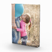 兄弟姉妹が付いている新生児の妊娠の写真 フォトブロック (右)