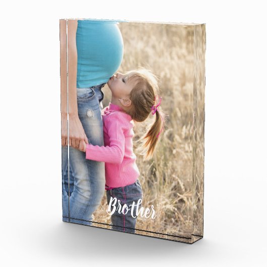 兄弟姉妹が付いている新生児の妊娠の写真 フォトブロック (右)