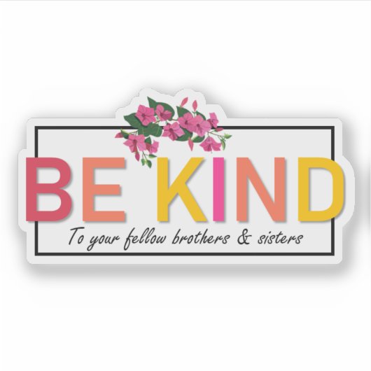 兄弟姉妹に優しく シール (正面)