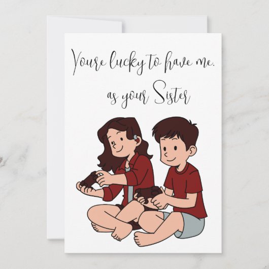 兄弟姉妹の日「あなたは運が良かった」 カスタマイズ-  シーズンカード (正面)