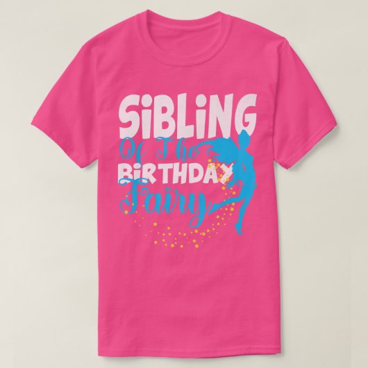兄弟姉妹の誕生日妖精ファンタジー誕生日スクー Tシャツ (デザイン正面)
