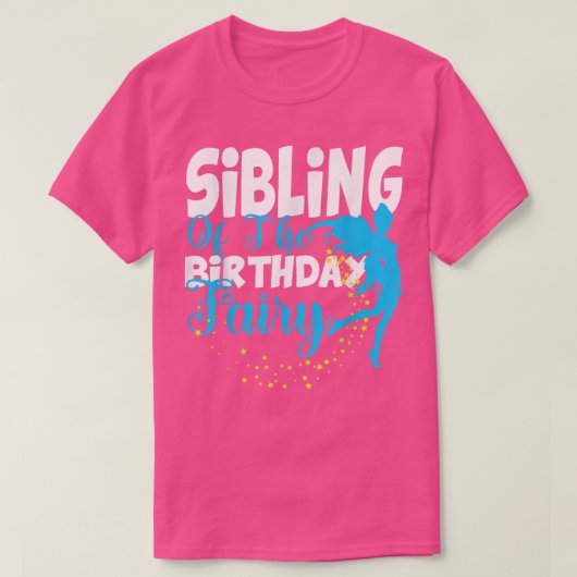 兄弟姉妹の誕生日妖精ファンタジー誕生日スクー Tシャツ (デザイン正面)