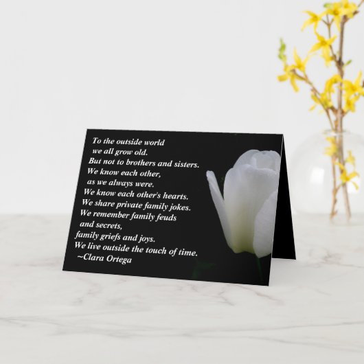 兄弟姉妹の誕生日 カード (黄色い花)