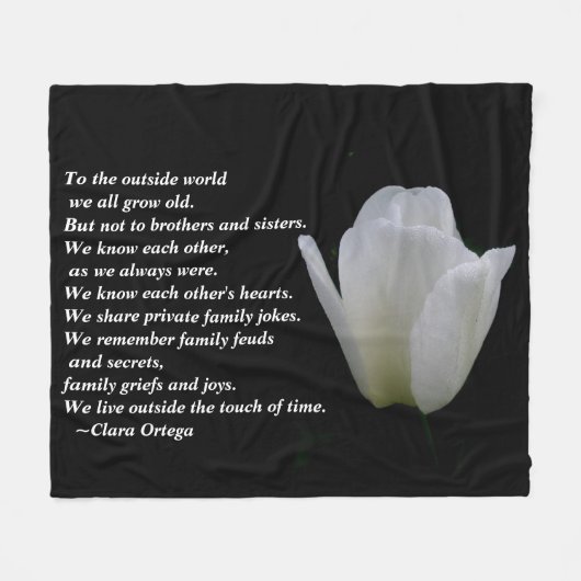 兄弟姉妹の誕生日 フリースブランケット (正面(横))