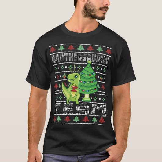 兄弟姉妹の醜いクリスマスセーター Tシャツ (正面)