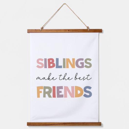 兄弟姉妹は友最高の達だ 吊り下げ型タペストリー (正面)