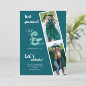 兄弟姉妹や友人のためのダブル卒業写真 招待状 (スタンド正面)