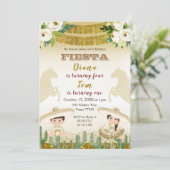 兄弟姉妹カクタスフィエスタメキシコ誕生日の招待状 招待状 (スタンド正面)