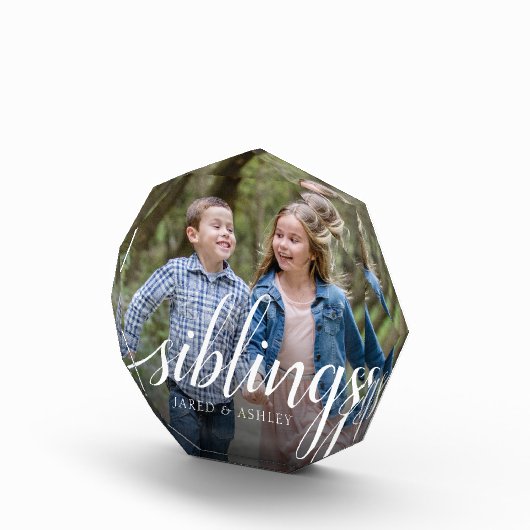 兄弟姉妹カスタム兄弟姉妹写真の手書き フォトブロック (右)