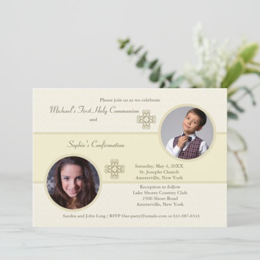 兄弟姉妹カメオフォト招待状 招待状 (スタンド正面)