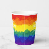 兄弟姉妹カラフルレインボージョイント誕生日 紙コップ (右)
