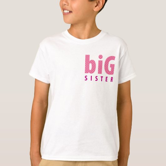 兄弟姉妹コレクション – ビッグシスター{pink} tシャツ (正面)