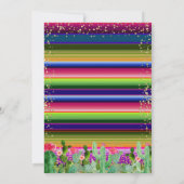 兄弟姉妹サクタスフィエスタメキシコ誕生日招待 招待状 (裏面)