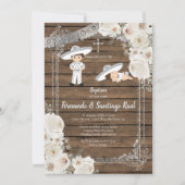 兄弟姉妹シルバーフィエスタボーイバプテスマ誕生日 招待状 (正面)