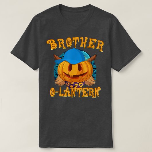 兄弟姉妹ハロウィーンの衣装ハロウィーンのカボチャのちょうちんプ Tシャツ (デザイン正面)
