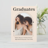 兄弟姉妹バラ金ゴールド5枚の写真の卒業 案内状 (スタンド正面)