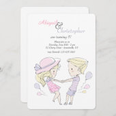 兄弟姉妹バースデーパーティ招待状 招待状 (正面/裏面)