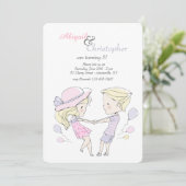 兄弟姉妹バースデーパーティ招待状 招待状 (スタンド正面)