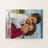 兄弟姉妹パーソナライズされた写真ギフト ジグソーパズル (横)
