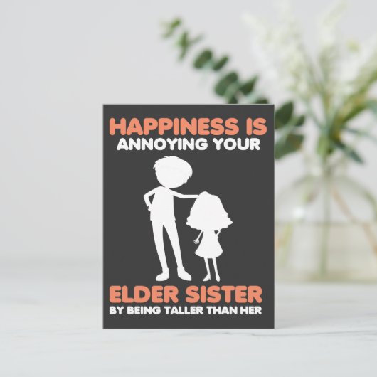 兄弟姉妹ファミリーデイ迷惑なトールブラザーシスター ポストカード (スタンド正面)