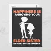 兄弟姉妹ファミリーデイ迷惑なトールブラザーシスター ポストカード (正面/裏面)