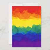 兄弟姉妹フォトカラフルレインボージョイント誕生日 招待状 (裏面)