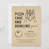 兄弟姉妹ボーリングパーティの招待状 招待状 (正面)