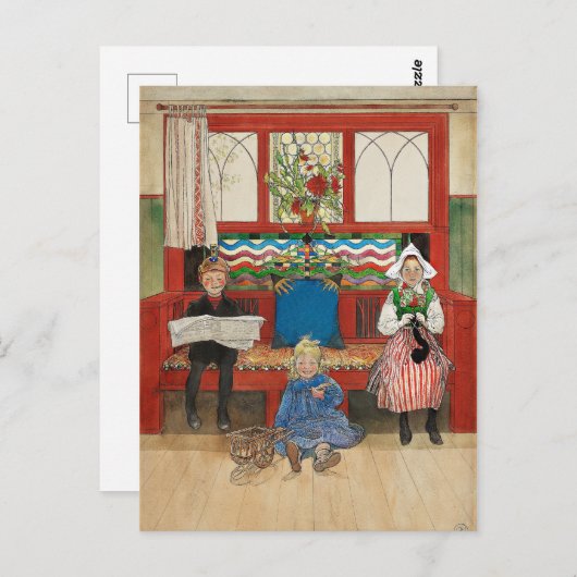 兄弟姉妹マ遊マとパパ ポストカード (正面/裏面)