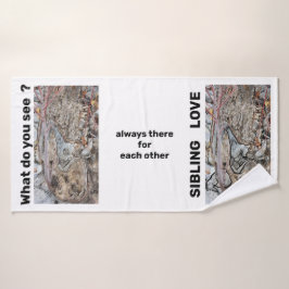 兄弟姉妹ラブバスタオル バスタオル