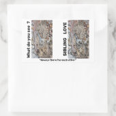 兄弟姉妹ラブ長方形ステッカー 長方形シール (バッグ)