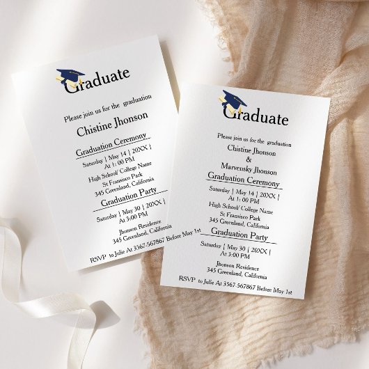 兄弟姉妹卒業式クラスOf 2023 g 案内状