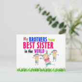 兄弟姉妹最高の葉書あり ポストカード (スタンド正面)
