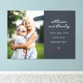 兄弟姉妹 パーソナライズされた キャンバスプリント (インサイチュ (ウッドフロア))