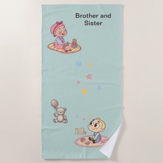 兄弟姉妹 ビーチタオル (正面)