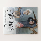 兄弟姉妹 |写真パーソナライズされた ジグソーパズル (横)