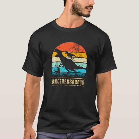 兄弟恐竜 ブラザザウルス ティラノサウルス Tシャツ (正面)