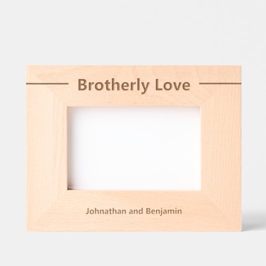 兄弟愛と名前の追加 レーザー彫刻フレーム (正面)