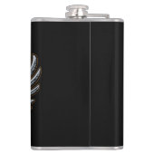 兄弟愛オートバイクラブスカルとウィング フラスク (裏面)