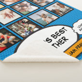 兄弟楽しいかっこいいコミック青モダン写真コラージュ シェルパブランケット (3/4)