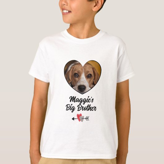 兄弟犬パーソナライズされた写真Tシャツ Tシャツ (正面)
