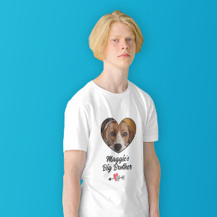 兄弟犬パーソナライズされた写真Tシャツ Tシャツ