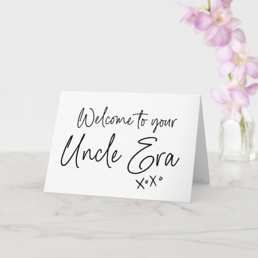 兄弟用の叔父の時代の妊娠新生児リビール カード (蘭)