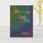 兄弟用モダン誕生日カード カード (黄色い花)