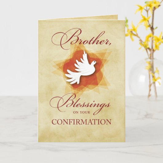 兄弟確認祝い鳩 カード (黄色い花)