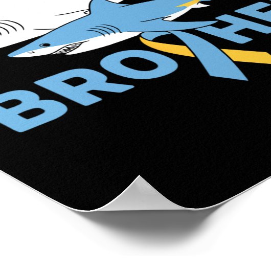 兄弟自閉症誇りを持った意識シャーク支援リブ ポスター (角)