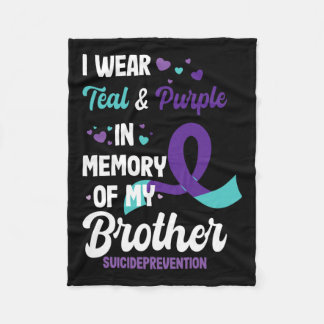 兄弟記憶における自殺防止認識度 フリースブランケット