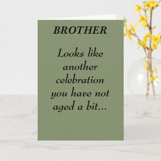 兄弟誕生日カード カード (黄色い花)