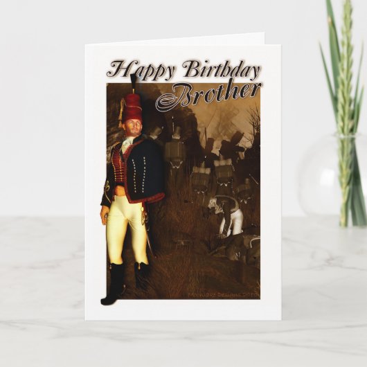 兄弟誕生日カード – 1822年ハサー役員とFO カード (正面)